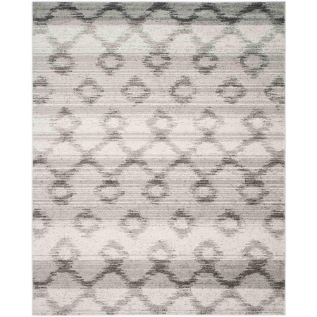 SAFAVIEH Adirondack Power Loomed Large Rectangle Rugs, Silver and Charcoal - 8 x 10 ft. ADR106P-8